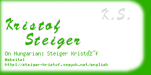 kristof steiger business card